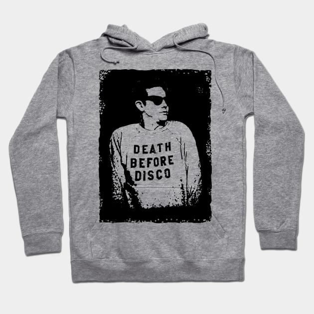 Death Before Disco Hoodie by Dark Dad Dudz